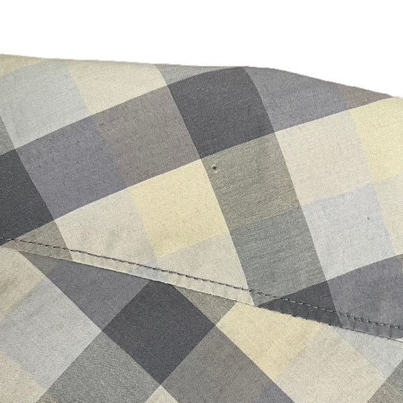 Northwest Territory Men's Shirt 4XL Blue Gray Plaid Long Roll Tab Sleeve Pocket - Picture 9 of 9